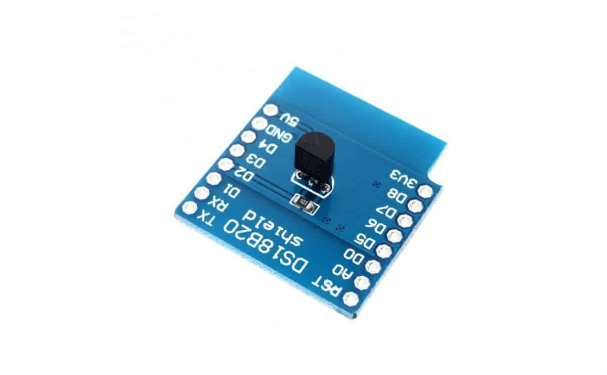 شیلد سنسور دمای DS18B20 برد Wemos Mini D1