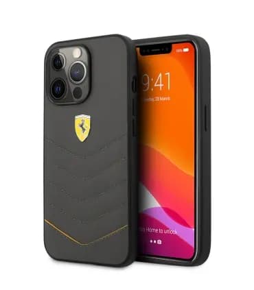 قاب ایفون 13 پرو مکس فراری سوزنی Leather Case Ferrari Iphone 13pro Max