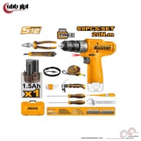 ست ابزار دریل پیچ گوشتی 89 عددی 12 ولت اینکو مدل HKTHP10891