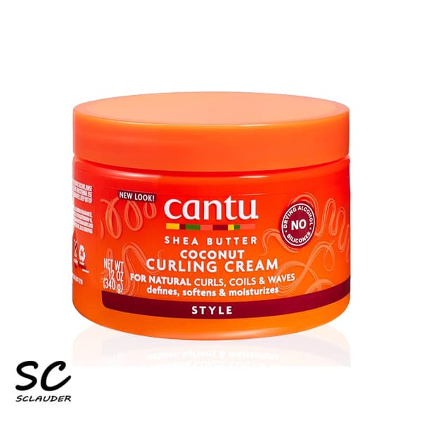 کرم شی باتر طبیعی نارگیل کانتو Cantu فر کننده Coconut Curling Cream حجم 340 میلی لیتر