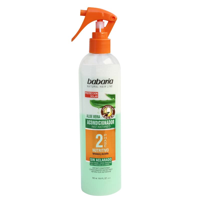 اسپری دو فاز مو باباریا حاوی عصاره آلوئه ورا و روغن آرگان 400ml babaria peinado facil