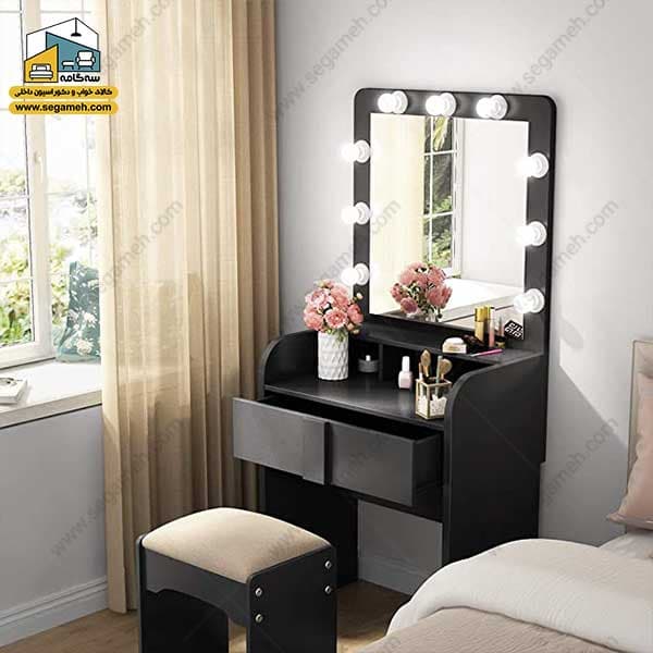 میز آرایش لامپ دار کد DMP136