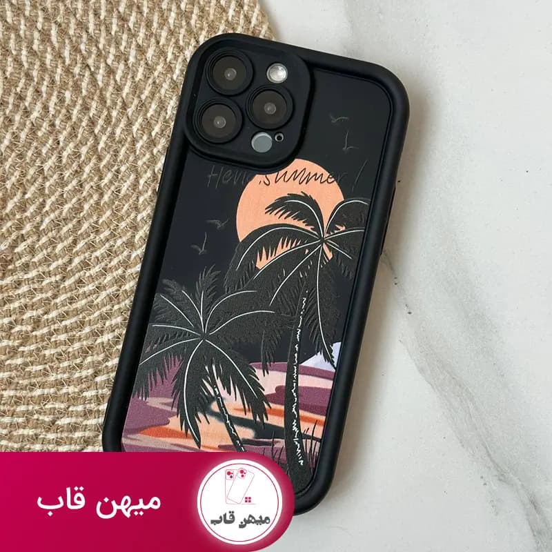 قاب گوشی آیفون سولید زیر نخل - کد (۳۹۸۵۱)