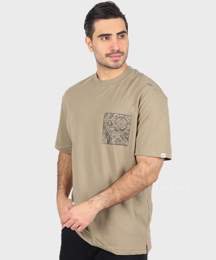 تیشرت لش طرح دار مینیمال 3252