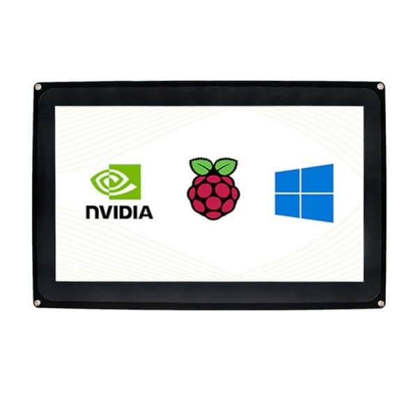 نمایشگر 10.1 اینچ رنگی با تاچ خازنی 1024x600 با ورودی HDMI به همراه قاب مدل H محصول Waveshare