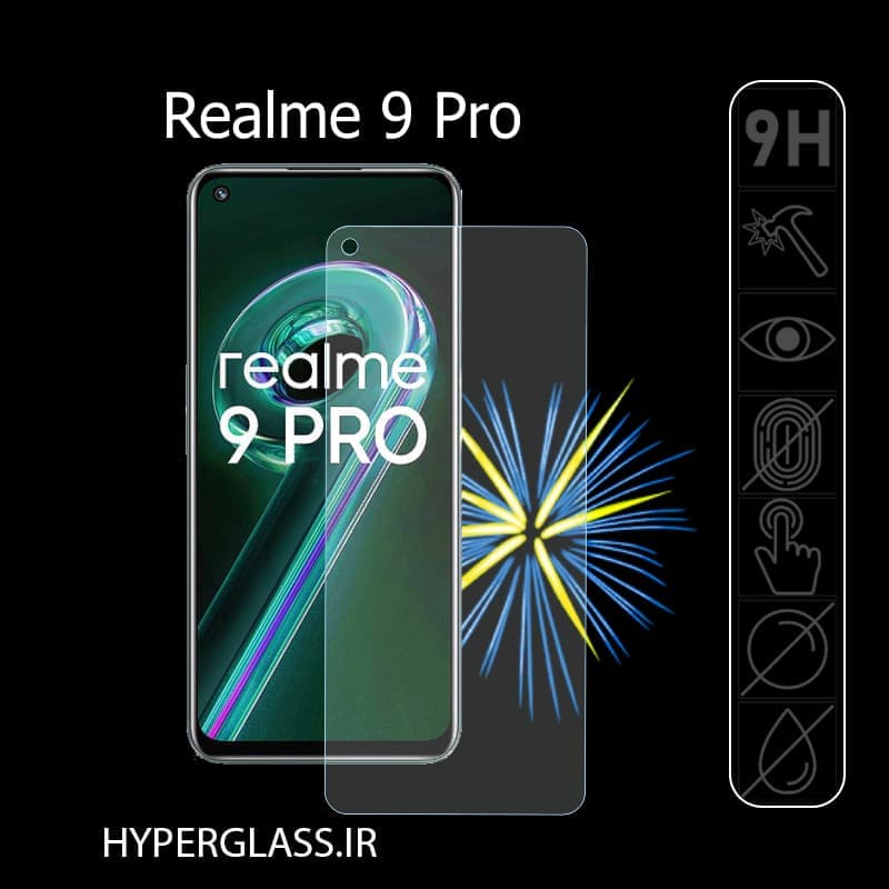 گلس محافظ صفحه نمایش نانو بلک اورجینال گوشی ریلمی Realme 9 Pro