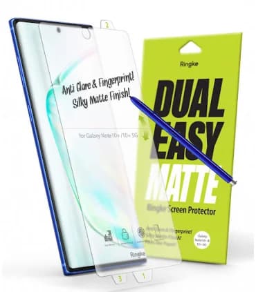 برچسب صفحه برند رینکی گلگسی نوت 10 پلاس Ringke dual easy wing film designed for galaxy note 10 PLUS