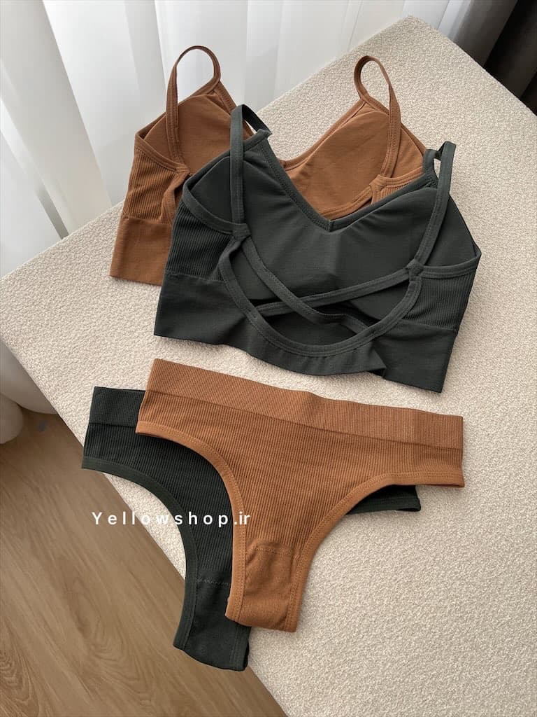 ست شورت و نیم تنه اسپرت کبریتی کد 25028 (ایراد دار)