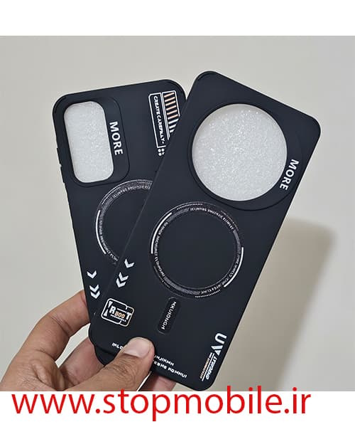 قاب گوشی شیائومی REDMI 12 مدل سیلیکونی طرح مگ سیف مشکی