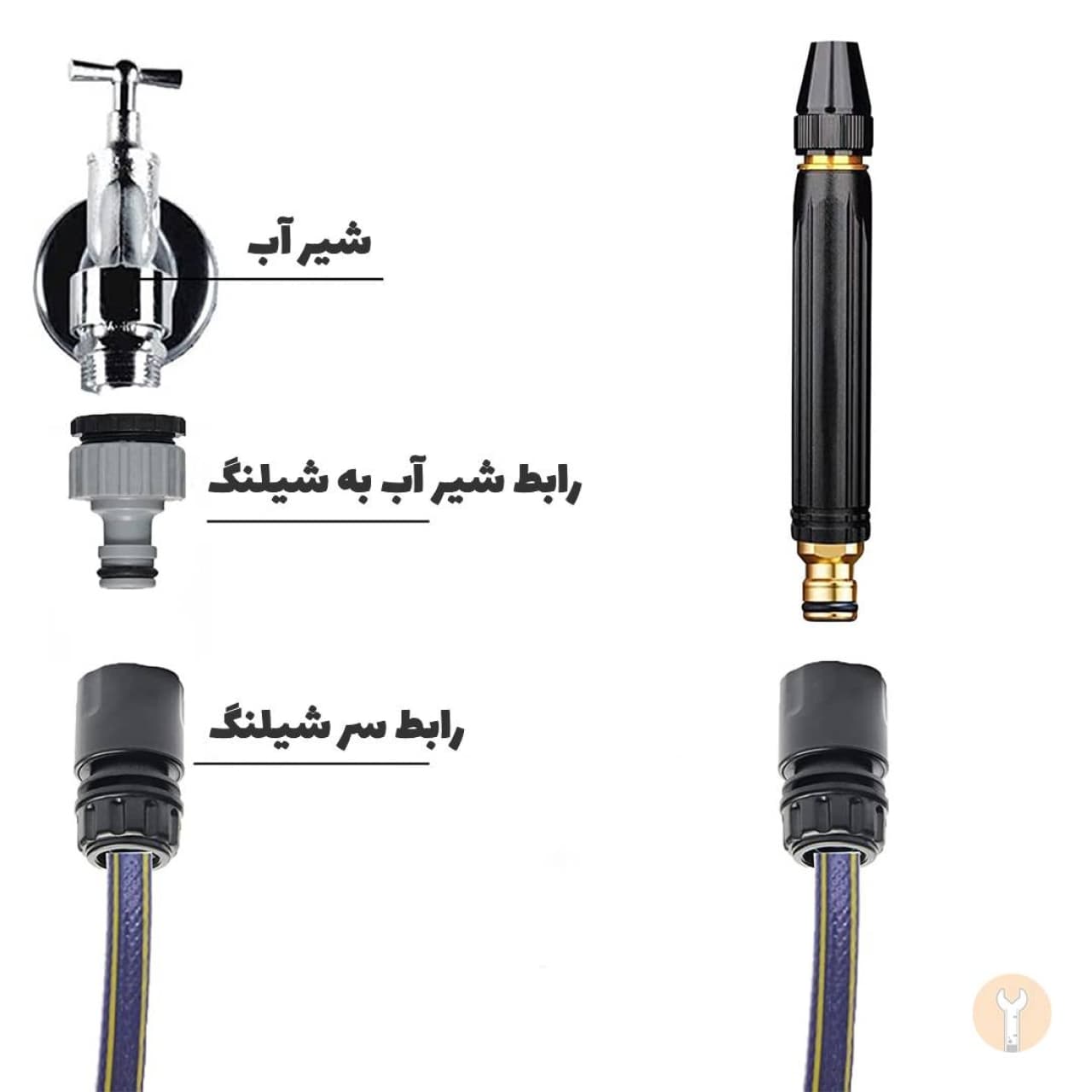 کارواش سر شلنگی 4 تکه