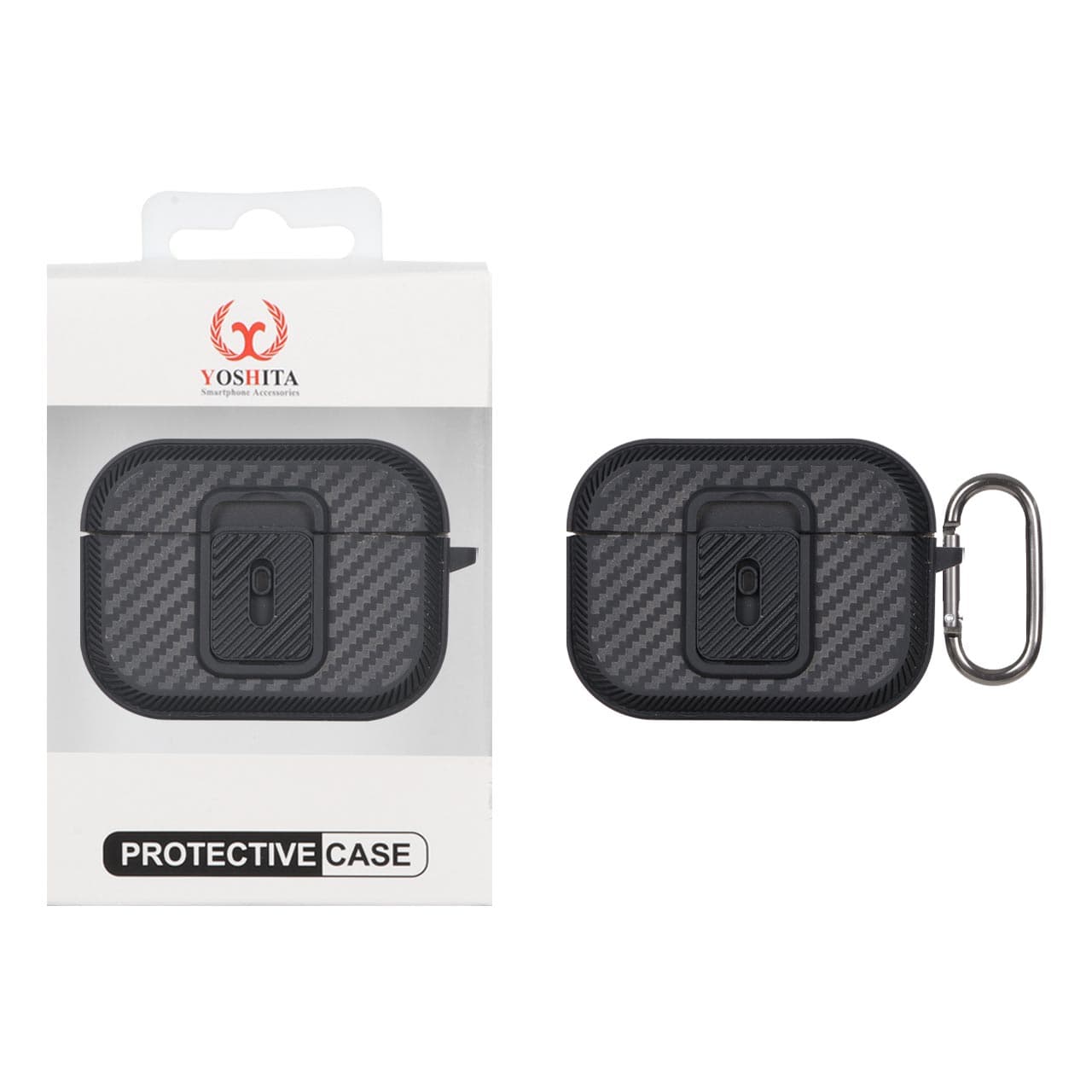 کیس ایرپاد Yoshita طرح کربن هاشور قفل دار AirPods Pro2