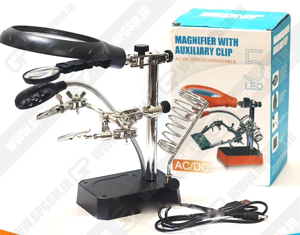 گیره مونتاژ ذره بین دار چراغ دار TE800
