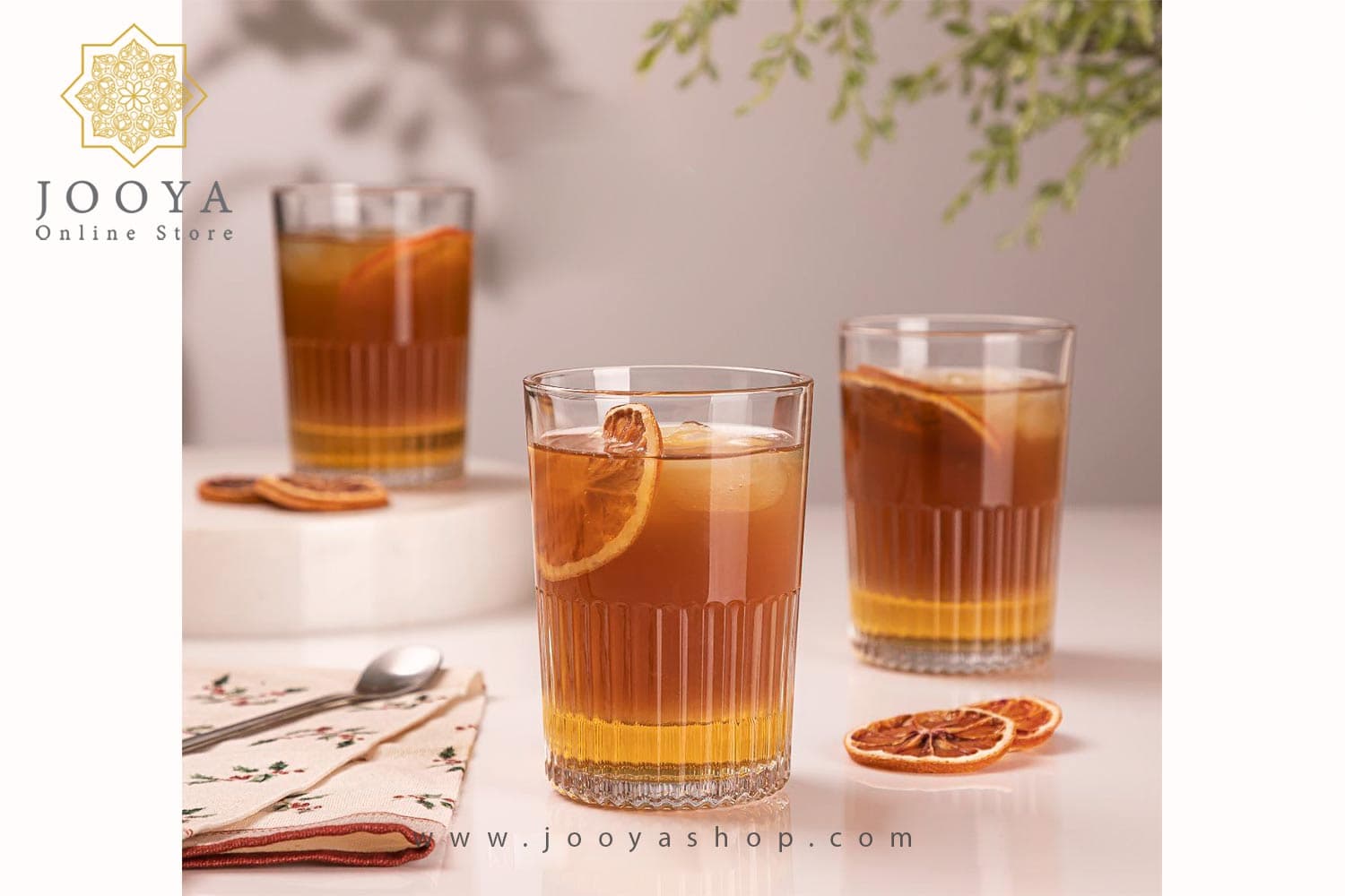 لیوان شیشه ای 6 عددی لیمون