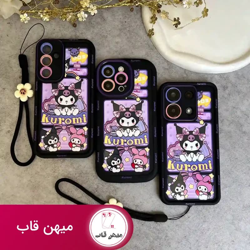 قاب سامسونگ سولید یووی KUROMI همراه با آویز - کد (۸۳۱۰۷)