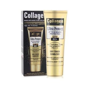 کرم ضد آفتاب بدون رنگ سه کاره کلاژن spf 60 وزن 100 گرم Collagen
