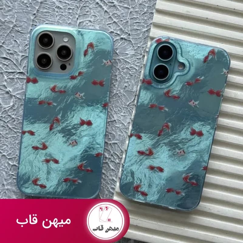 قاب گوشی آیفون صدفی ماهی برکه کاشی - کد (۸۵۲۶۴)