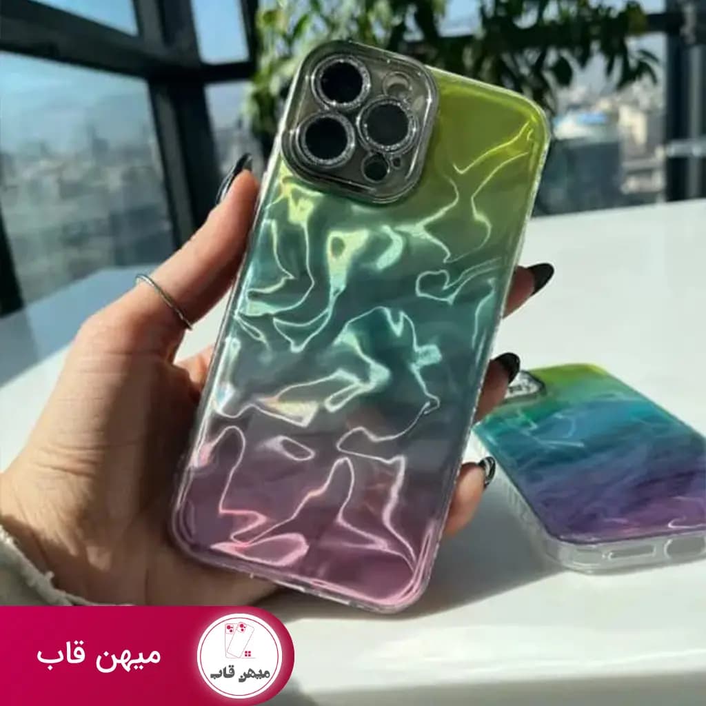 قاب گوشی آیفون شاین موج دار هفت رنگ Cheyenne wavy - کد (۳۸۷۱۸)