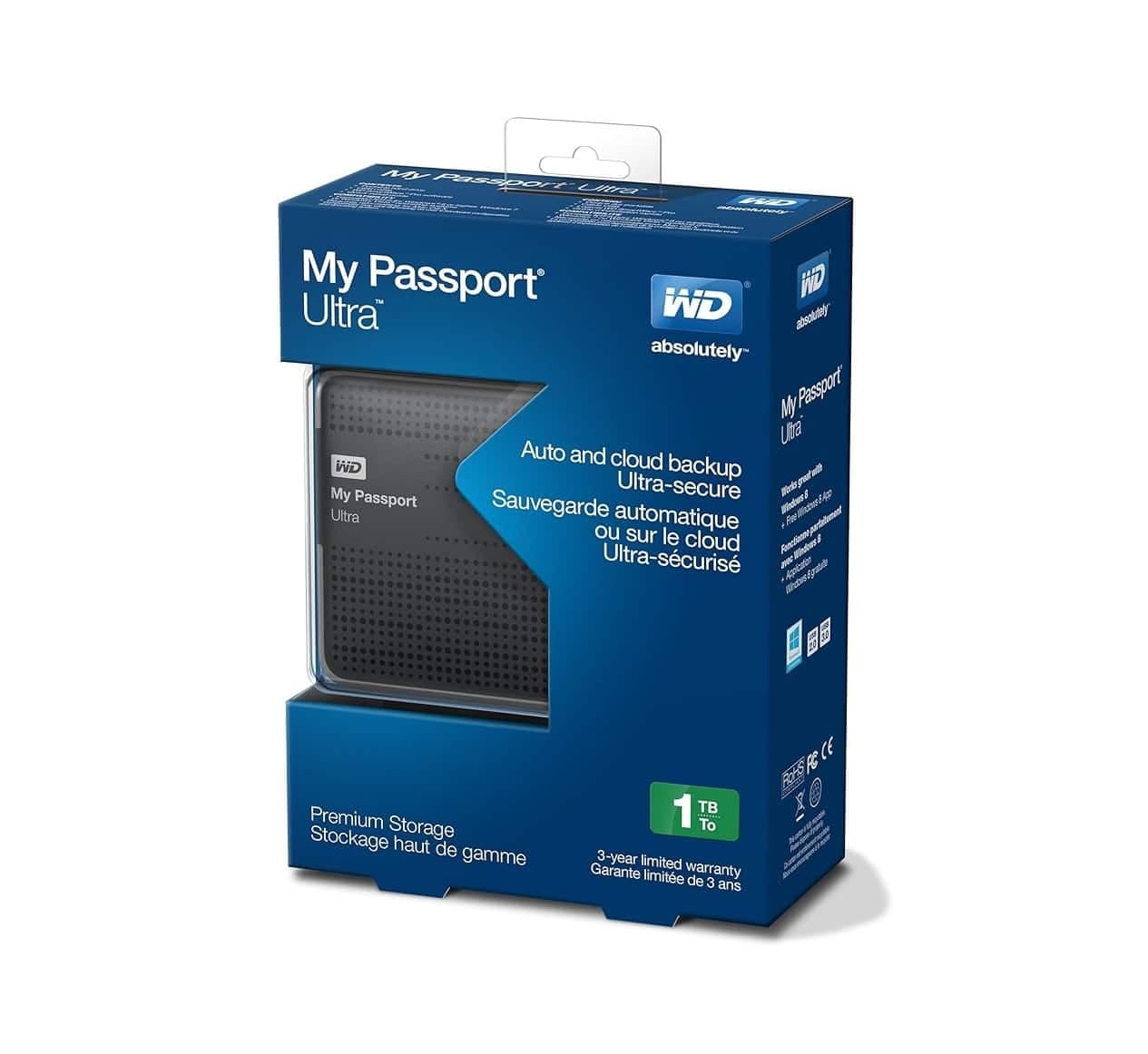 هارد دیسک اکسترنال وسترن دیجیتال مدل My Passport Ultra ظرفیت ۱ ترابایت