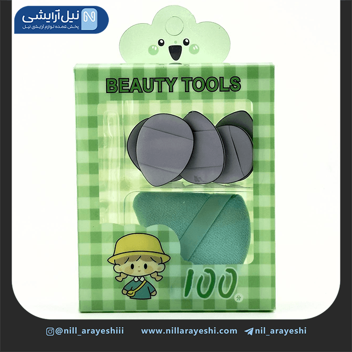 پک پد آرایشی انگشتی و پنکک شش عددی کد 5027
