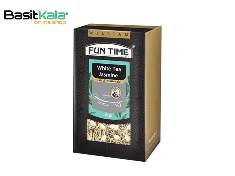 چای سفید با گل یاس ویلیام 60 گرمی فان تایم